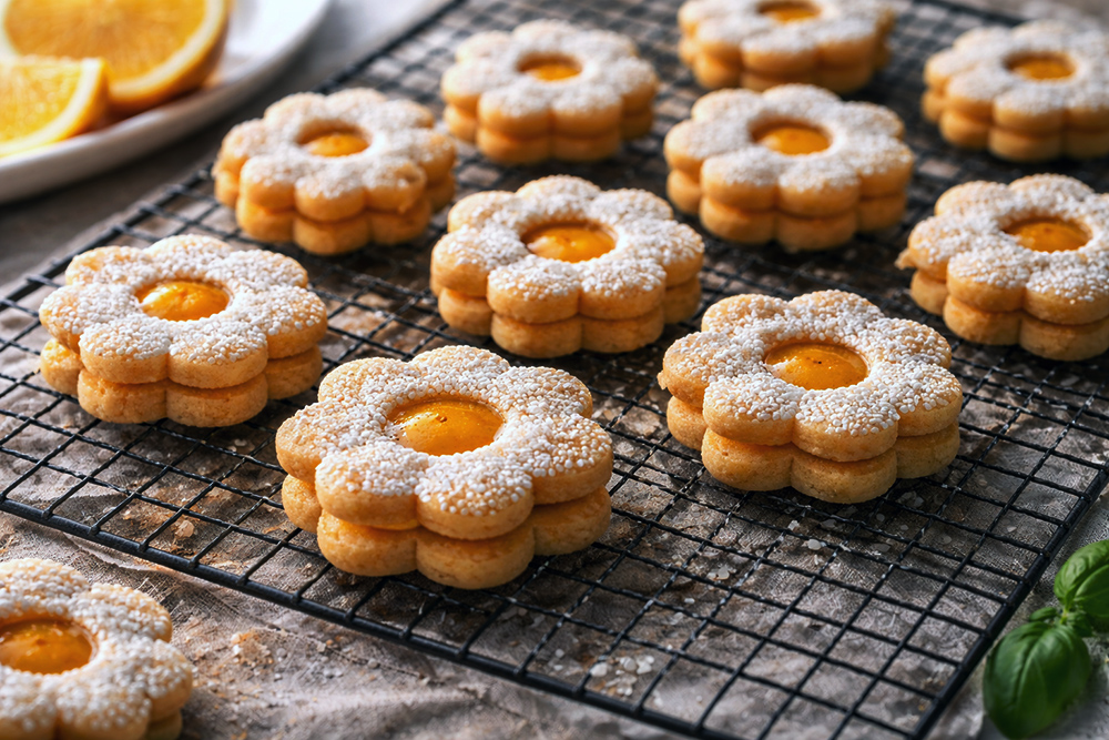 Lemonkekse in Blütenform