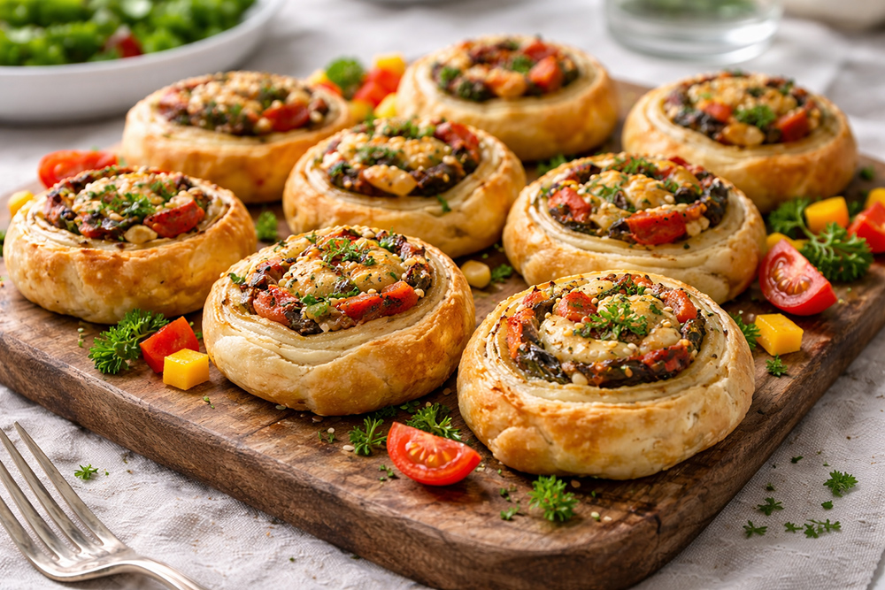 Geburtstagsbuffet: Blätterteigschnecken