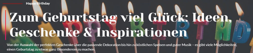 Originelle Geschenke und Inspirationen zum Geburtstag