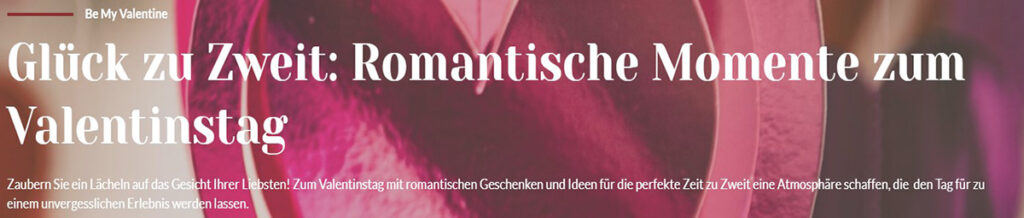 Originelle Geschenke und Inspirationen zum Valentinstag