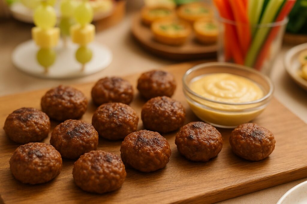 Klassische Gerichte Geburtsagsbuffet - Hackbällchen