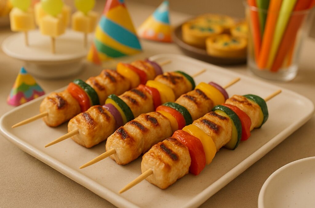 Klassische Gerichte Geburtstagsbuffet - Hähnchenspieße