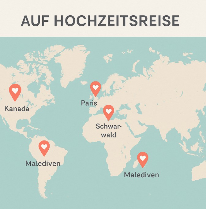 Auf Hochzeitsreise romantische Reiseziele