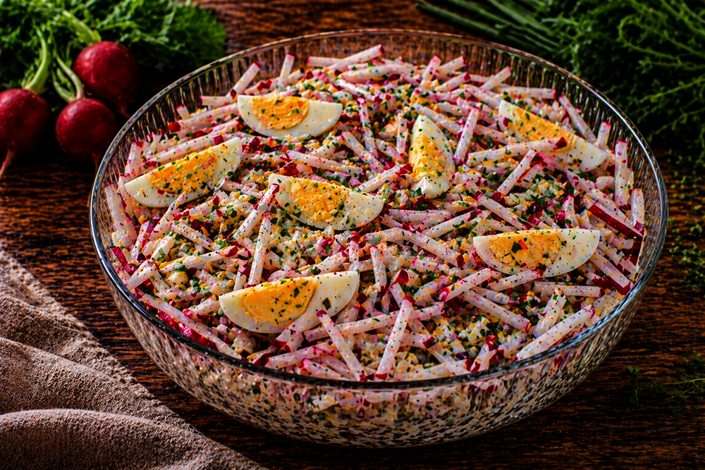 Salatrezepte: Eiersalat mit Radieschen