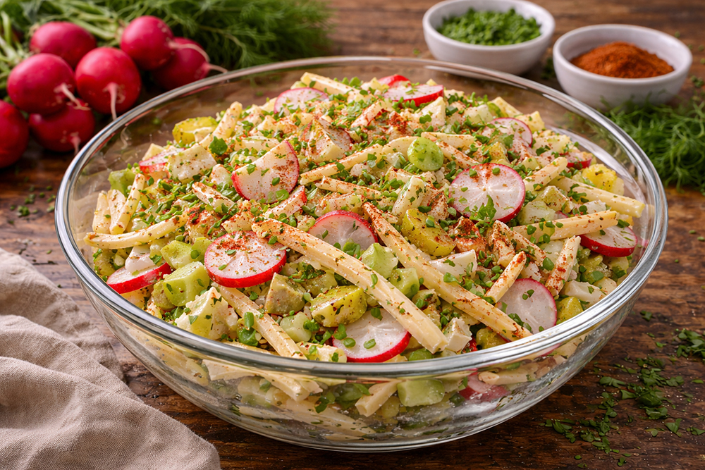 Rezepte K - L Salate mit WOW-Effekt_Käsesalat mit Radieschen