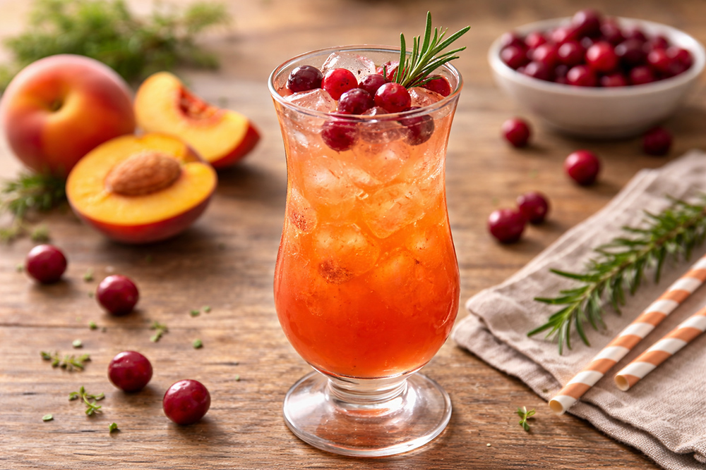 Sommerrezepte: Peach-Cranberry Cocktail