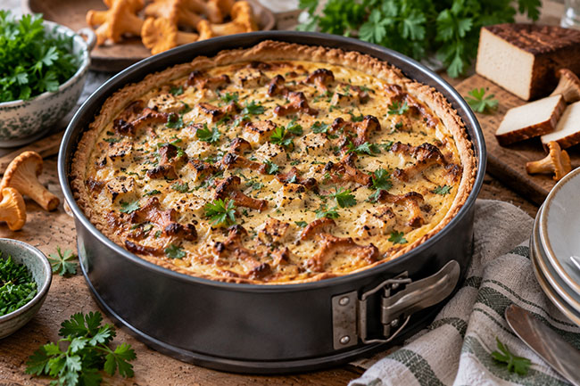 Herbstrezepte_Quiche mit Pfifferlingen