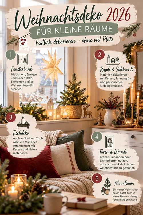 Weihnachtsdeko für kleine Räume