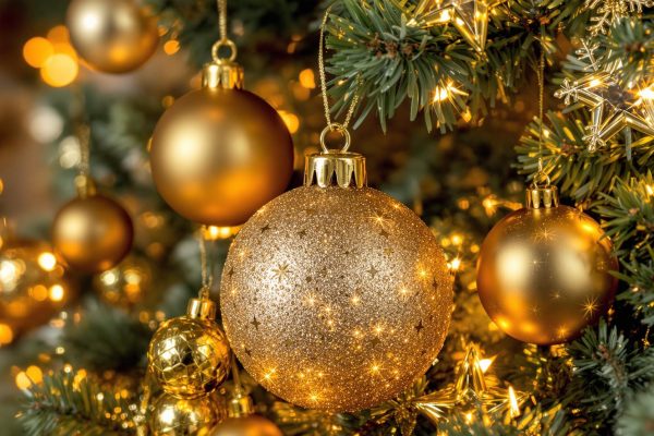 Weihnachtsdeko 2024 Goldakzente